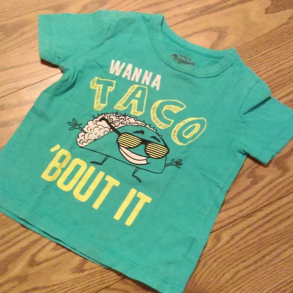 OshKosh B'gosh Other - 🌮3T Boy "Wanna Taco 'Bout It?" T-shirt Aqua Blue
